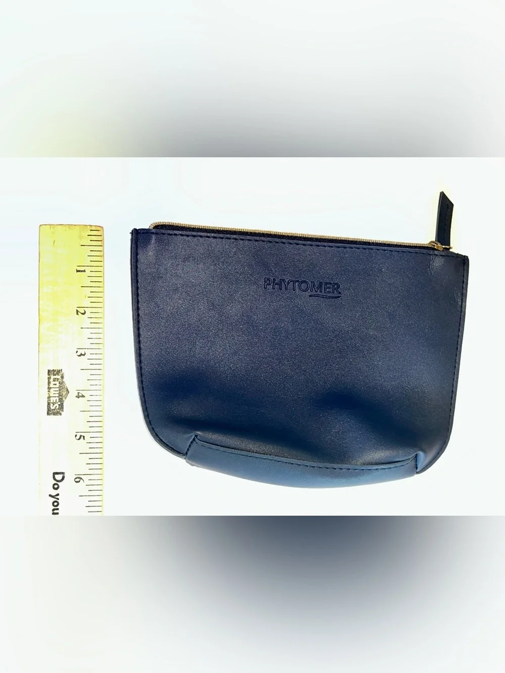Phytomer Blue Cosmetic Makeup Bag Zip Pouch Travel Toiletry Case